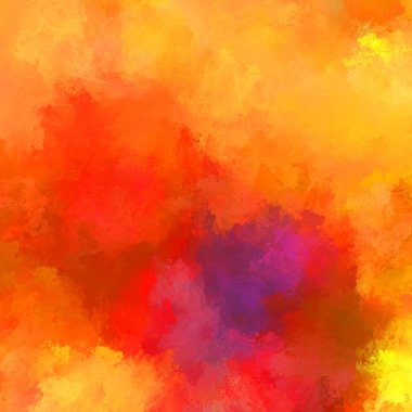 Canlı fırça darbeleriyle boyanmış. Renkli desenli resim. Fırçalanmış duvar kağıdını boya.