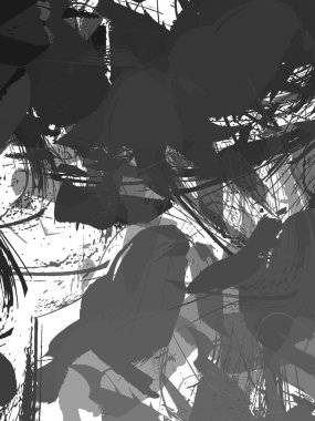 Renkli fırça darbelerinin 2B çizimi. Dekoratif doku resmi. Canlı boya desenli arka plan. Kaotik fırça darbeleri resim.