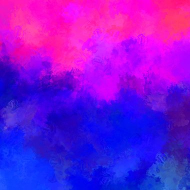 Canlı fırça darbeleriyle boyanmış. Renkli desenli resim. Fırçalanmış duvar kağıdını boya.