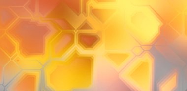 Renkli ve canlı geometrik şekiller katmanları var. Bir teknoloji planının dijital illüstrasyonu. Gelecekçi tasarım şablonu.