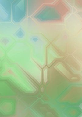 Renkli ve canlı geometrik şekiller katmanları var. Bir teknoloji planının dijital illüstrasyonu. Gelecekçi tasarım şablonu.