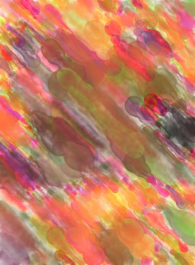 Çağdaş sanat. El yapımı resim. Modern sanat eserleri. Yüzeyde suluboya fırça darbeleriyle resim yapmak. 2D çizim. Sanatsal arkaplan resmi. Tablo üzerinde soyut resim. Renkli doku.