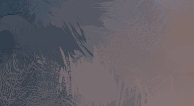 Fırça darbesi ile boyanmış. Sanatsal canlılık ve renkli duvar kâğıdı. Kaotik resim. Taranmış Boyalı Soyut Arkaplan. 