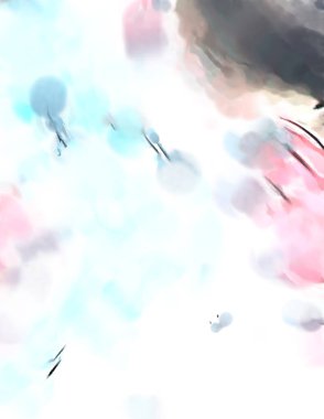 Soyut arkaplanda pürüzlü fırça darbeleri. Fırça boyası. Renkli boya darbeleri. Eşsiz duvar sanatı. Tuvaldeki modern sanat. Renkli çağdaş sanat eserleri. 