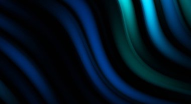 Siyah arka planda renkli düz çizgiler. Sıvı ve sıvı renkli dalgalar karanlıkta akıyor. Duvar kağıdı, afiş, arkaplan, kart, kitap, kapak, poster, afiş, broşür