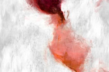 Soyut arkaplanda pürüzlü fırça darbeleri. Fırça boyası. Renkli boya darbeleri. Eşsiz duvar sanatı. Tuvaldeki modern sanat. Renkli çağdaş sanat eserleri. 