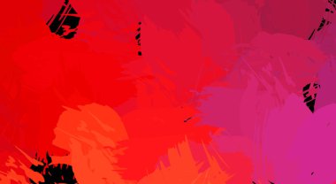 Canlı fırça darbeleriyle boyanmış. Renkli desenli resim. Fırçalanmış duvar kağıdını boya.