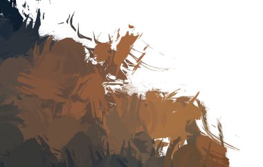 Duvar sanatı Eşsiz ve yaratıcı illüstrasyon. Fırça darbesi ile boyanmış. Renkli fırça darbelerinin soyut arkaplanı. Fırçalanmış canlı duvar kâğıdı. Boyalı sanatsal yaratım.