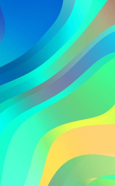 Soyut arkaplan. Renkli dalgalı tasarım duvar kağıdı. yaratıcı grafik 2D çizim. Dinamik şekilli modaya uygun sıvı örtüsü.