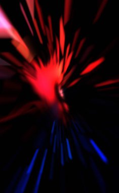 Işık parçacık izleri. Parlayan parçacıkları ve çizgileri olan ışık patlaması yıldızı. Güzel hareketli soyut ışın arkaplanı.