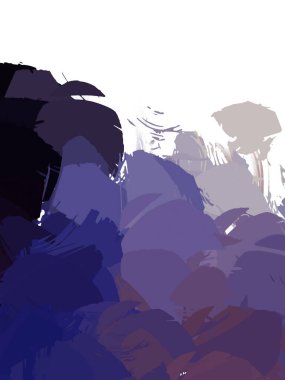 Taranmış Boyalı Soyut Arkaplan. Vahşi kaotik fırça darbeleri. Boya darbeleri. 2D İllüstrasyon. Fırça darbeli resim. 