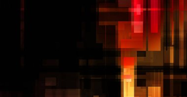 Fütürist soyut geometrik duvar kağıdı. Geometrik renkli şekiller. Dikdörtgen şekilli arka plan. Bir teknolojinin dijital illüstrasyonuName.