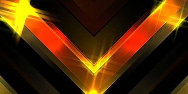 Soyut parlayan geometrik ışıklar arka planda. Fraktal simetrik grafik çizimi. Parıldayan ve parıldayan çubukları kesiştir.