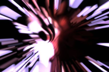 Işık parçacık izleri. Parlayan parçacıkları ve çizgileri olan ışık patlaması yıldızı. Güzel hareketli soyut ışın arkaplanı.