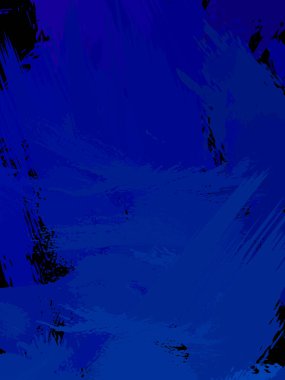 Vahşi fırça darbeleriyle yaratıcı soyut resim. Artistik fırça darbeleriyle donatılmış. Renkli ve canlı bir tasvir. Boyalı sanat.