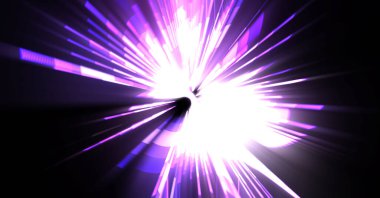 Fütürist mercek patlaması. Parlayan parçacıkları ve çizgileri olan ışık patlaması yıldızı. Güzel soyut ışın arkaplanı.