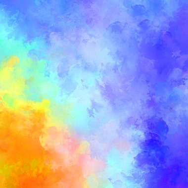 Boya darbeleri. 2D İllüstrasyon. Taranmış Boyalı Soyut Arkaplan. Fırça darbesi ile boyanmış. Modern sanat.