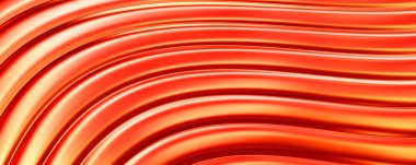 Soyut arkaplan. Renkli dalgalı yansıtıcı duvar kağıdı. Duvar kağıdı, afiş, arkaplan, kart, kitap kapağı veya web sitesi için grafiksel resimleme.