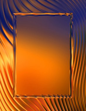 Soyut çerçeveli arkaplan. Renkli, canlı, dalgalı bir duvar kağıdı. Merkezi çerçeveli yaratıcı grafik 2d çizim. Dinamik şekilli modaya uygun sıvı örtüsü.