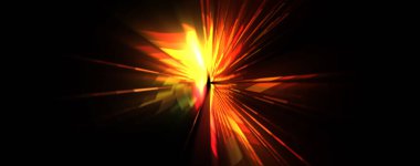 Fütürist mercek patlaması. Parlayan parçacıkları ve çizgileri olan ışık patlaması yıldızı. Güzel soyut ışın arkaplanı.