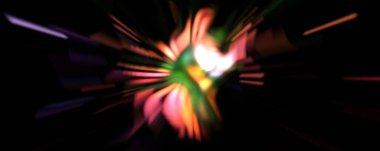 Işık parçacık izleri. Parlayan parçacıkları ve çizgileri olan ışık patlaması yıldızı. Güzel hareketli soyut ışın arkaplanı.