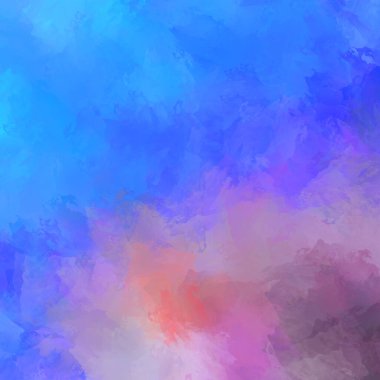 Canlı fırça darbeleriyle boyanmış. Renkli desenli resim. Fırçalanmış duvar kağıdını boya.