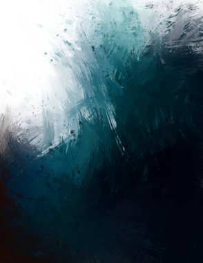 Yaratıcı soyut resim. Artistik fırça darbeleriyle donatılmış. Renkli ve canlı bir illüstrasyon. boyalı sanat