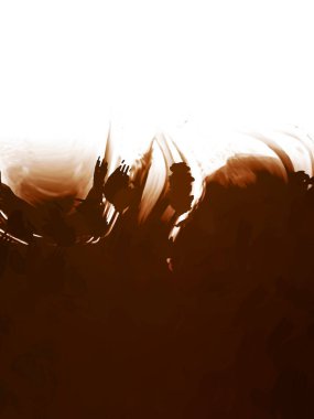 Taranmış Boyalı Soyut Arkaplan. Vahşi kaotik fırça darbeleri. Boya darbeleri. 2D İllüstrasyon. Fırça darbeli resim. 