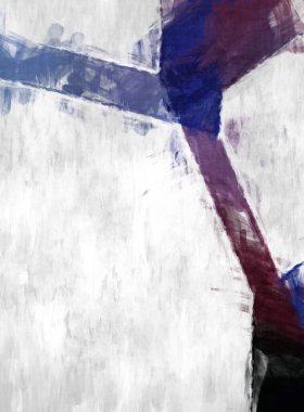 Soyut arkaplanda pürüzlü fırça darbeleri. Fırça boyası. Renkli boya darbeleri. Eşsiz duvar sanatı. Tuvaldeki modern sanat. Renkli çağdaş sanat eserleri. 