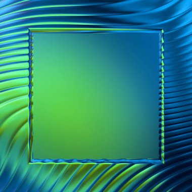 Soyut çerçeveli arkaplan. Renkli, canlı, dalgalı bir duvar kağıdı. Merkezi çerçeveli yaratıcı grafik 2d çizim. Dinamik şekilli modaya uygun sıvı örtüsü.