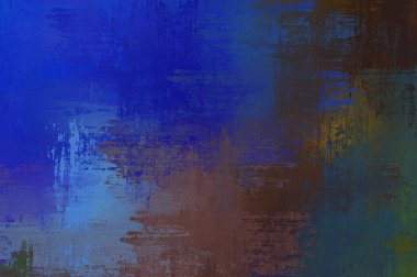 Çapraz vahşi fırça darbeleriyle arka plan. Renkli ve canlı bir tasvir. Boyalı sanat. Yaratıcı soyut resim.