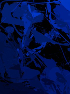 Vahşi fırça darbeleriyle yaratıcı soyut resim. Artistik fırça darbeleriyle donatılmış. Renkli ve canlı bir tasvir. Boyalı sanat.