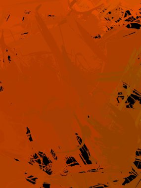 Vahşi fırça darbeleriyle yaratıcı soyut resim. Artistik fırça darbeleriyle donatılmış. Renkli ve canlı bir tasvir. Boyalı sanat.