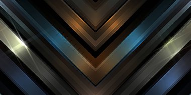 Soyut parlayan geometrik ışıklar arka planda. Fraktal simetrik grafik çizimi. Parıldayan ve parıldayan çubukları kesiştir.