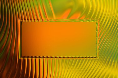 Soyut çerçeveli arkaplan. Renkli, canlı, dalgalı bir duvar kağıdı. Merkezi çerçeveli yaratıcı grafik 2d çizim. Dinamik şekilli modaya uygun sıvı örtüsü.