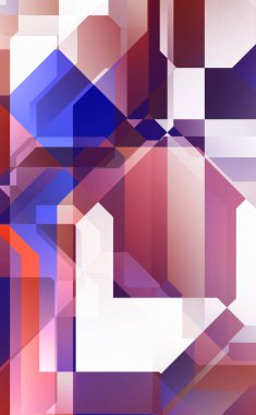 Renkli ve canlı geometrik şekiller katmanları var. Bir teknoloji planının dijital illüstrasyonu. Gelecekçi tasarım şablonu.