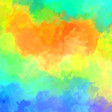 Canlı fırça darbeleriyle boyanmış. Renkli desenli resim. Fırçalanmış duvar kağıdını boya.