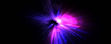 Fütürist mercek patlaması. Parlayan parçacıkları ve çizgileri olan ışık patlaması yıldızı. Güzel soyut ışın arkaplanı.