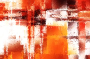 Modern sanat. Renkli çağdaş sanat eserleri. Renkli boya darbeleri. Soyut arkaplanda fırça darbeleri. Fırça boyası. Eşsiz duvar sanatı.