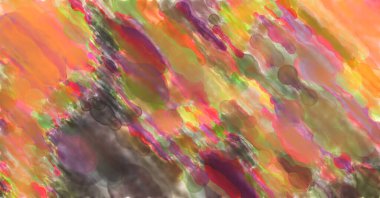 Çağdaş sanat. El yapımı resim. Modern sanat eserleri. Yüzeyde suluboya fırça darbeleriyle resim yapmak. 2D çizim. Sanatsal arkaplan resmi. Tablo üzerinde soyut resim. Renkli doku.