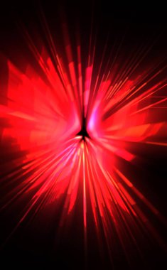 Fütürist mercek patlaması. Parlayan parçacıkları ve çizgileri olan ışık patlaması yıldızı. Güzel soyut ışın arkaplanı.