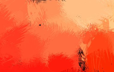 Vahşi fırça darbeleriyle yaratıcı soyut resim. Artistik fırça darbeleriyle donatılmış. Renkli ve canlı bir tasvir. Boyalı sanat.