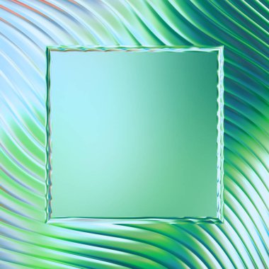 Soyut çerçeveli arkaplan. Renkli, canlı, dalgalı bir duvar kağıdı. Merkezi çerçeveli yaratıcı grafik 2d çizim. Dinamik şekilli modaya uygun sıvı örtüsü.