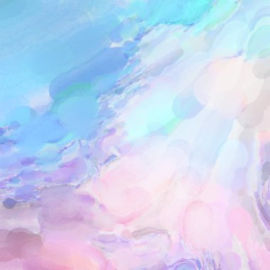 Çağdaş sanat. El işçiliğinin renkli dokusu. Modern resim. Yüzeyde suluboya vuruşlar. Sanatsal arkaplan resmi. Tablo üzerinde soyut resim. Fırça darbeleri. 