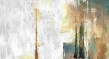 Soyut arkaplanda pürüzlü fırça darbeleri. Fırça boyası. Renkli boya darbeleri. Eşsiz duvar sanatı. Tuvaldeki modern sanat. Renkli çağdaş sanat eserleri. 