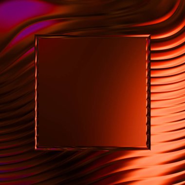 Soyut çerçeveli arkaplan. Renkli, canlı, dalgalı bir duvar kağıdı. Merkezi çerçeveli yaratıcı grafik 2d çizim. Dinamik şekilli modaya uygun sıvı örtüsü.