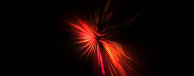 Fütürist mercek patlaması. Parlayan parçacıkları ve çizgileri olan ışık patlaması yıldızı. Güzel soyut ışın arkaplanı.