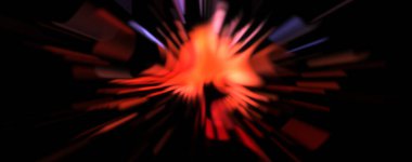 Işık parçacık izleri. Parlayan parçacıkları ve çizgileri olan ışık patlaması yıldızı. Güzel hareketli soyut ışın arkaplanı.