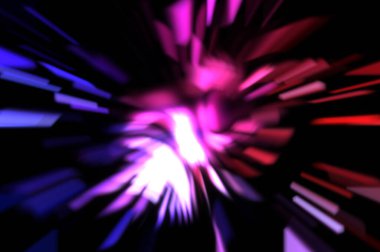 Işık parçacık izleri. Parlayan parçacıkları ve çizgileri olan ışık patlaması yıldızı. Güzel hareketli soyut ışın arkaplanı.