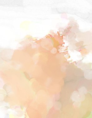 Alkol mürekkebini andıran rahatlatıcı fırça darbelerinin modern resmi. Poster, duvar sanatı, afiş, kart, kitap kapağı veya ambalaj için pastel renkli suluboya resim.